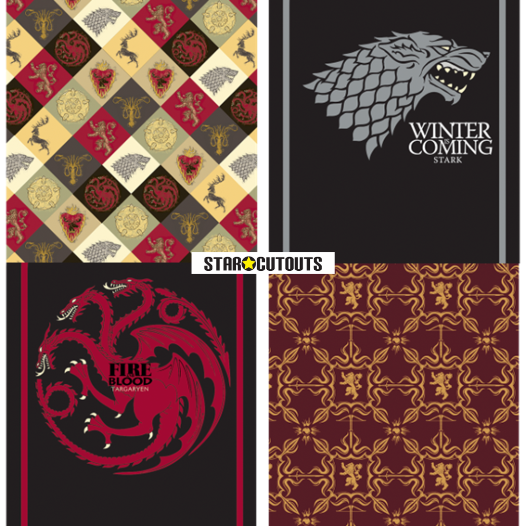 SC4541 Game of Thrones Stark Motif Sigil Backdrop Cardboard Cut Out Height 185cm