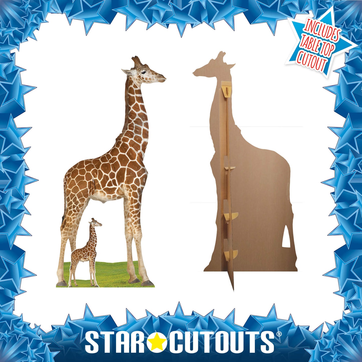 SC4568 Giraffe Cardboard Cut Out Height 196cm