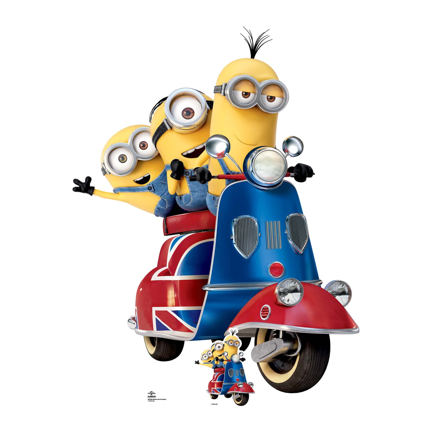SC4746 Minions on Scooter Cardboard Cut Out Height 121cm