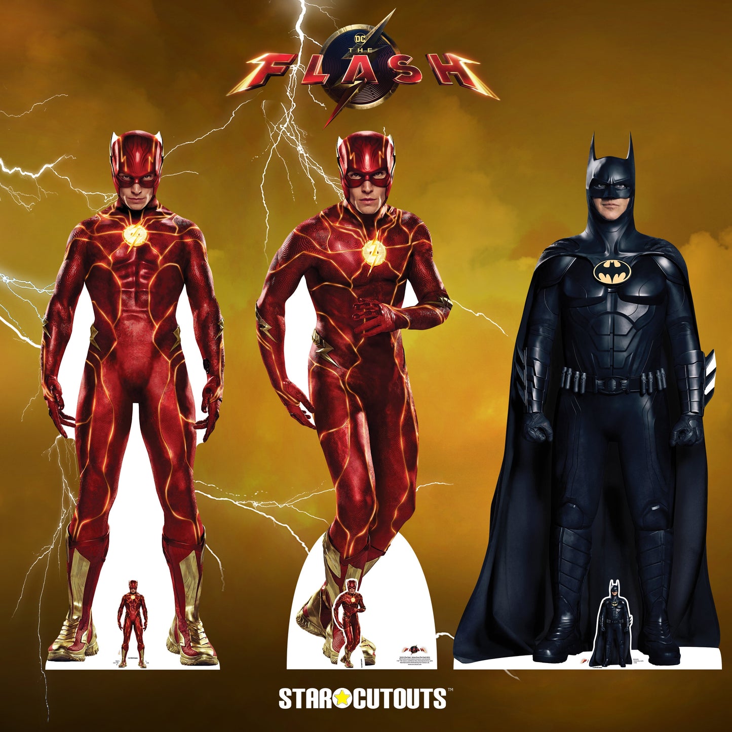 SC4269 Batman Michael Keaton The Flash Live Action Cardboard Cut Out Height 185cm