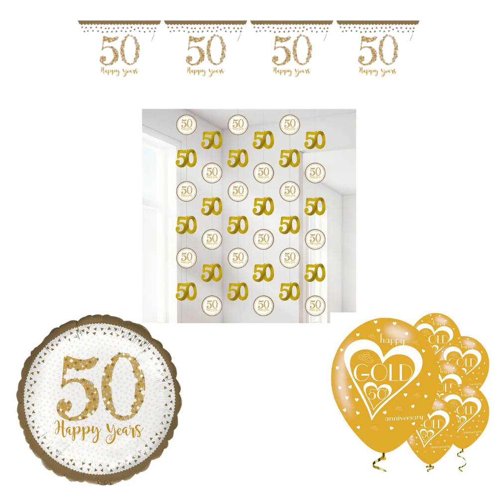 50th Wedding Anniversary Decoration Kit
