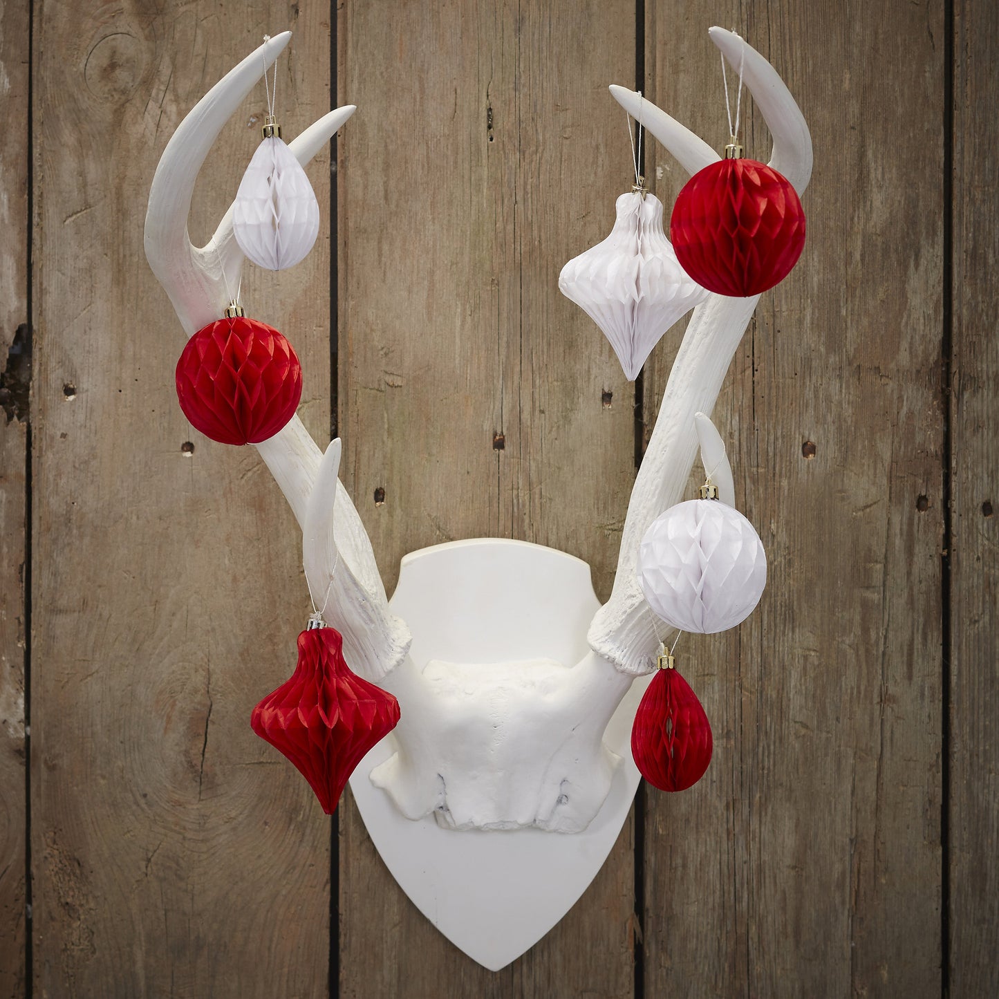 Christmas Honeycomb Baubles - Vintage Noel