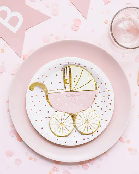 Pink Baby Stroller Napkins - 30cm (20pk)