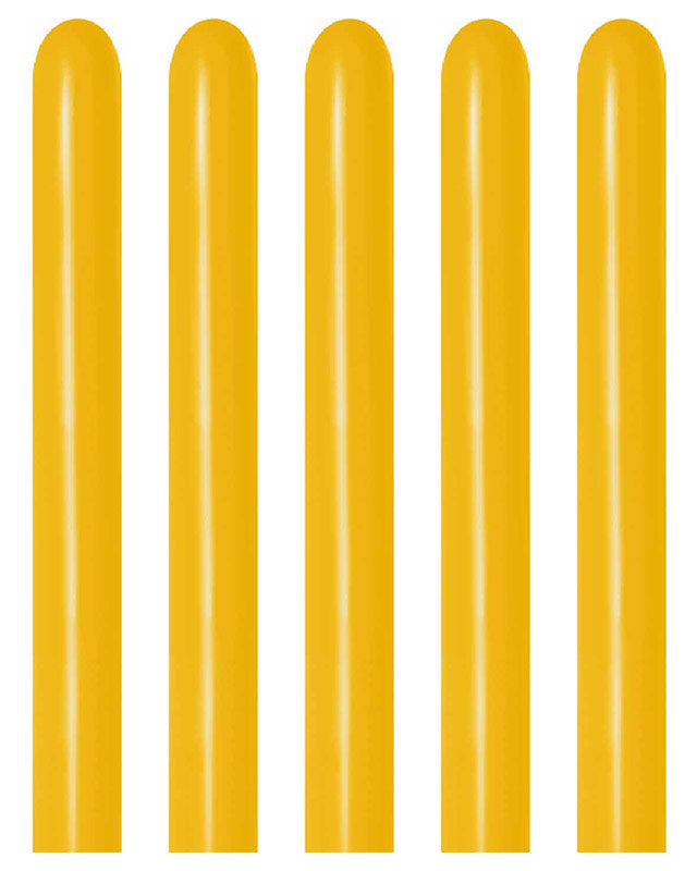 Honey Yellow Modelling Balloons - 260 Latex (100pk)