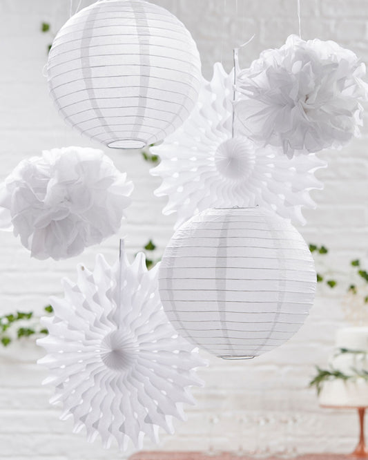 Beautiful Botanics White Mixed Hanging Decorations