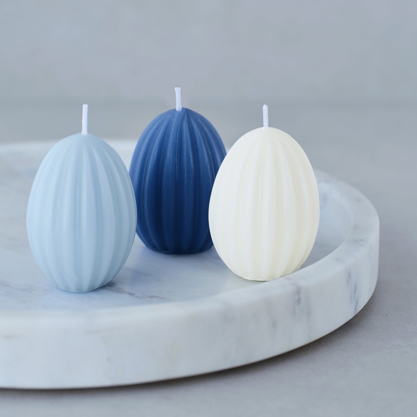 Egg-Shaped Easter Candles (3pk)