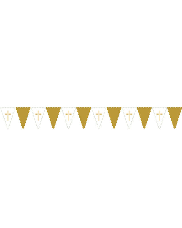 Botanical Celebration Cross Plastic Bunting - 2.75m