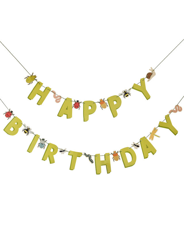 Bugging Out Happy Birthday Letter Banners - 1.5m (2pk)