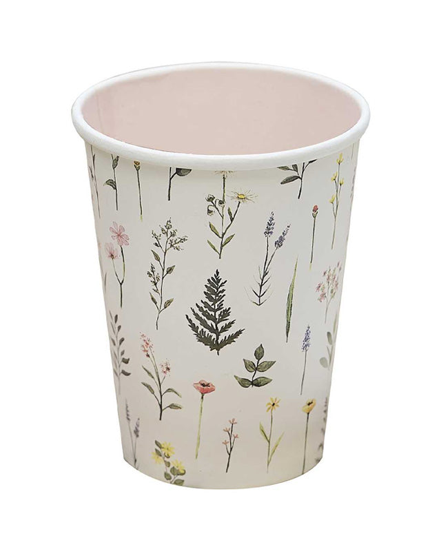 Bridal Bloom Floral Paper Cups (8pk)