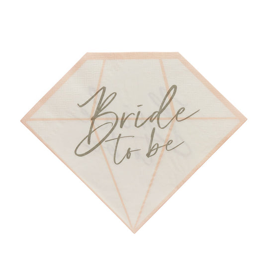 Bride to Be Diamond Paper Napkins (16pk)