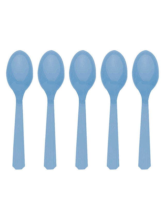 Turquoise Plastic Spoons (12pk)