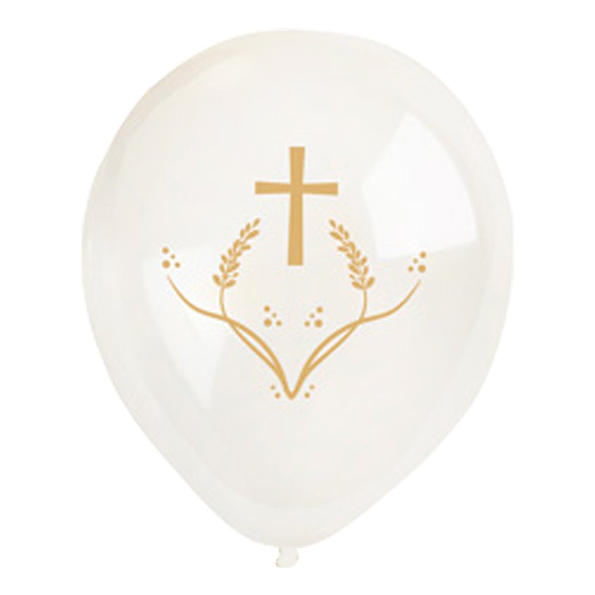 First Holy Communion Latex Balloons - 12" (5pk)