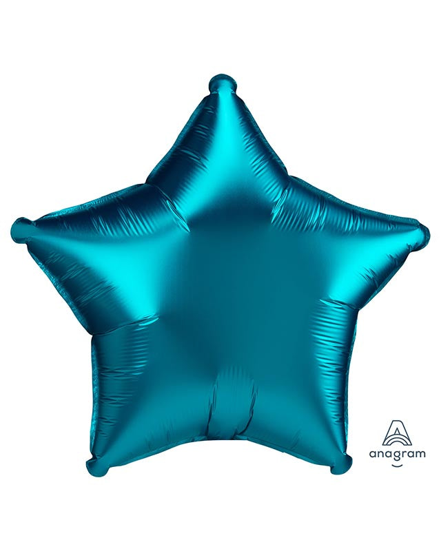 Aqua Blue Star Balloon - 18" Foil