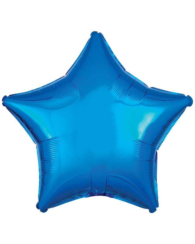 Metallic Blue Star Balloon - 18" Foil