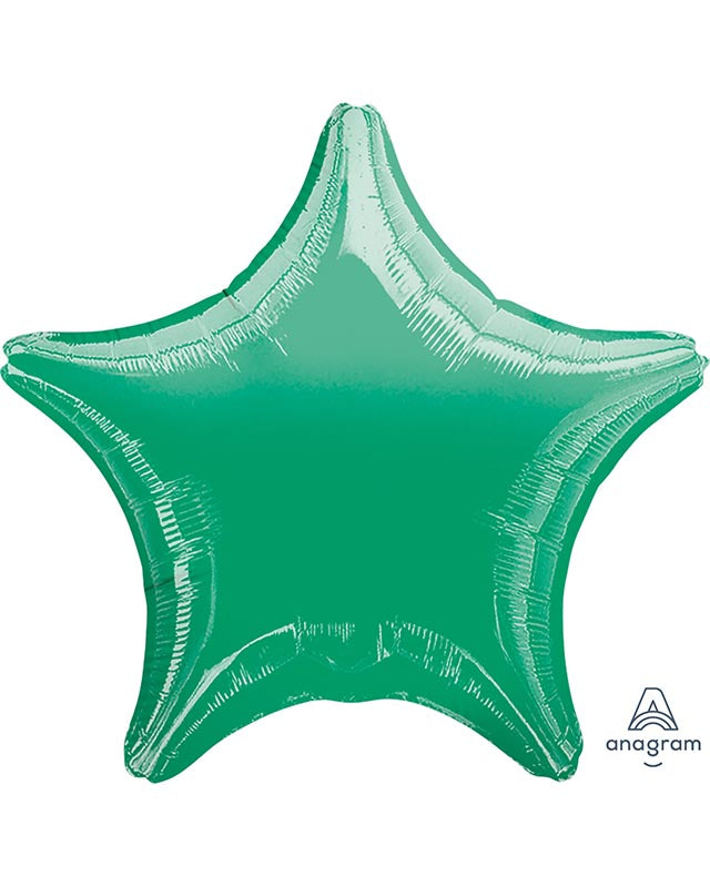 Metallic Green Star Balloon - 18" Foil