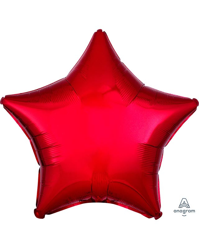 Metallic Red Star Foil Balloon - 18" Foil