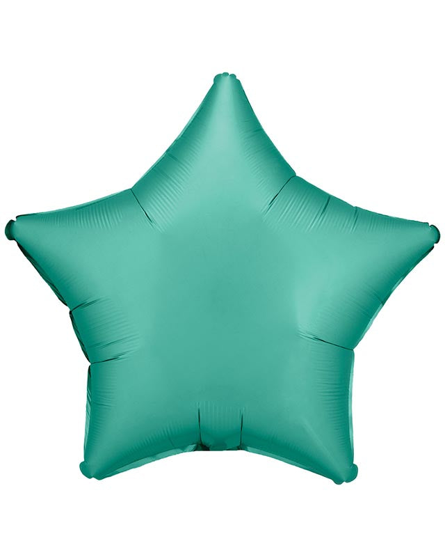 Silk Lustre Jade Green Star Balloon - 18" Foil