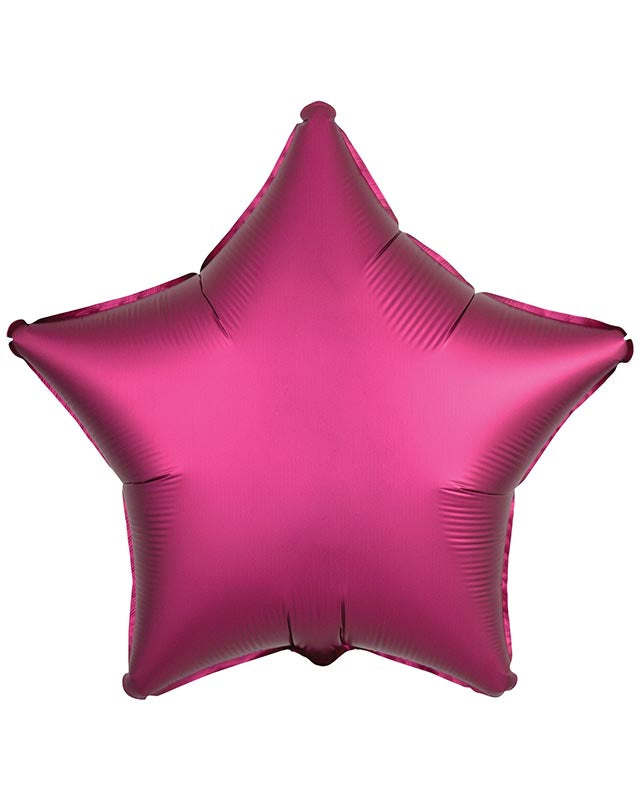 Silk Lustre Pomegranate Pink Star Balloon - 18" Foil (Unpackaged)