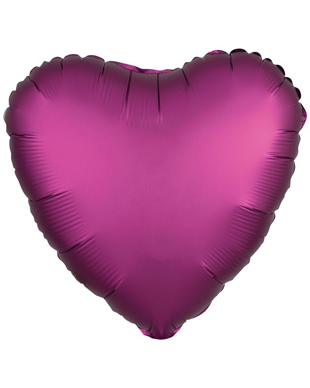 Metallic Fuchsia Pink Heart Balloon - 18" Foil (Unpackaged)