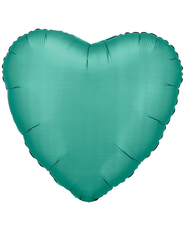 Silk Lustre Jade Green Heart Balloon - 18" Foil (Unpackaged)