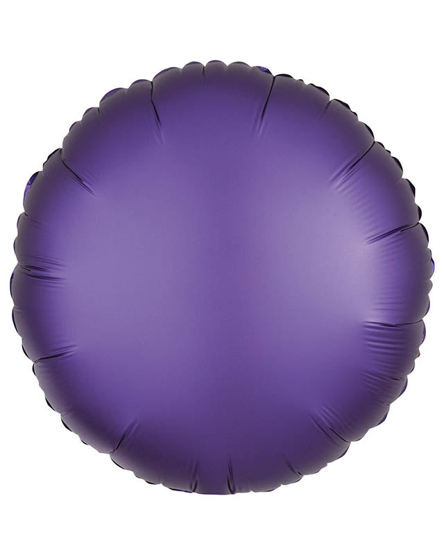 Silk Lustre Purple Round Balloon - 18" Foil