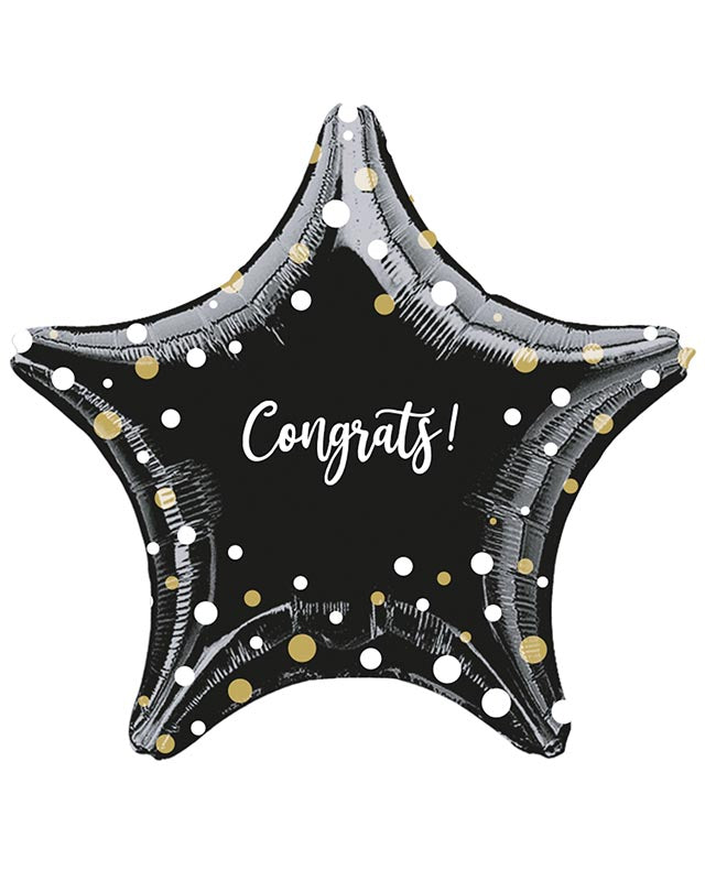 Congrats Celebration Star Balloon - 18" Foil