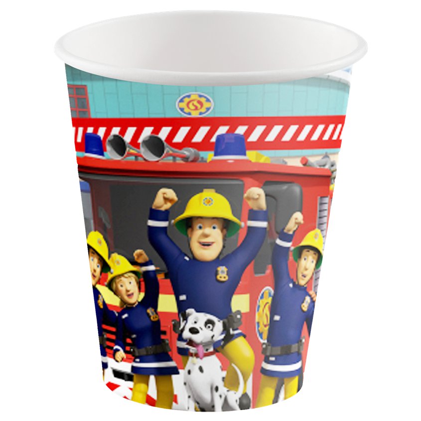 Fireman Sam Paper Cups - 250 ml (8pk)