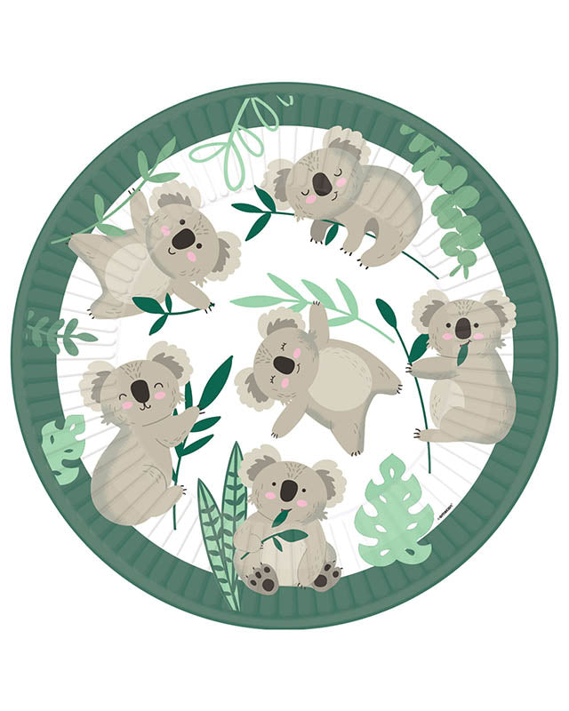 Get Wild Koala Paper Plates - 23cm (8pk)