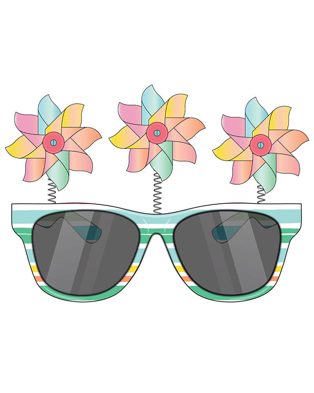 Summer Pinwheel Novelty Glasses