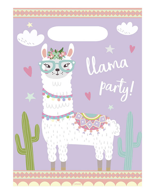Llama Paper Party Loot Bags (8pk)