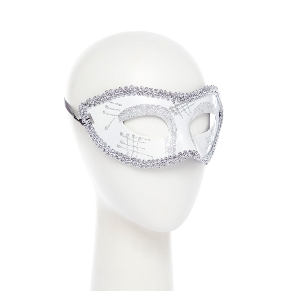 White Mask with Glitter