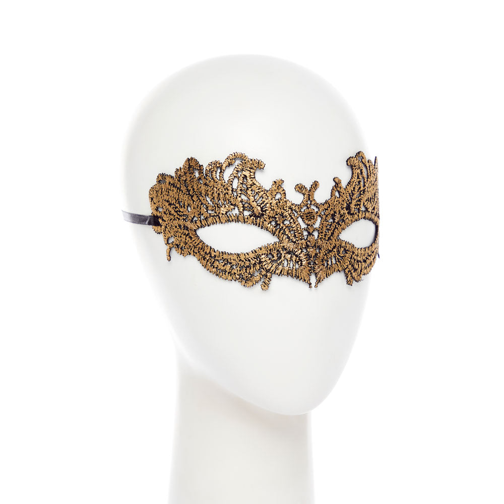 Gold Metallic Lace Mask