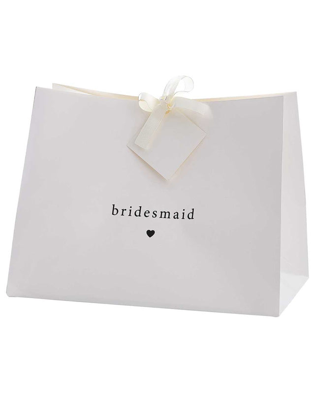 White 'Bridesmaid' Paper Gift Bag - 27.5cm 36.3cm
