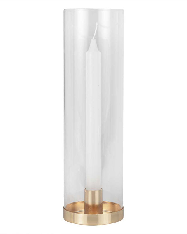 Glass Hurricane Candle Holder - 28cm x 8.3cm
