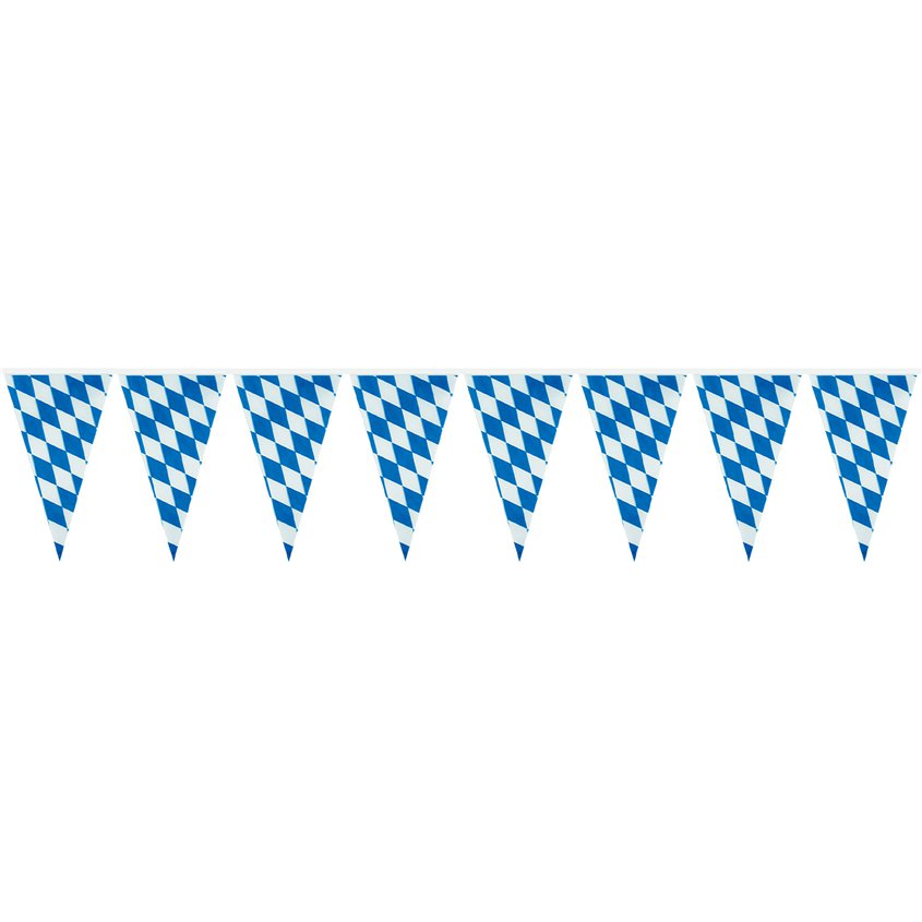 Bavarian Pennant Plastic Bunting - 4m
