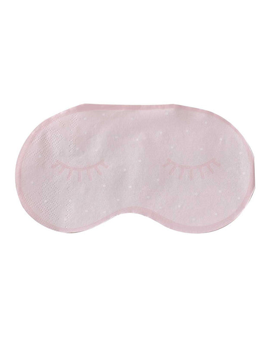 Pamper Party Pink Eye Mask Paper Napkins - 16.5cm x 9.4cm (16pk)