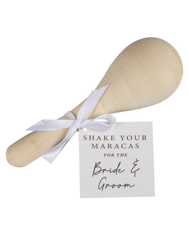 Rustic Romance Wooden Wedding Favours Maracas