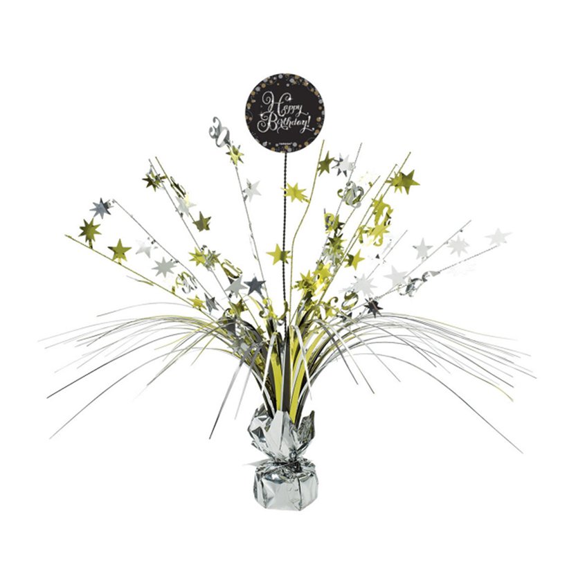 Sparkling Celebration Happy Birthday Centrepiece - 33cm