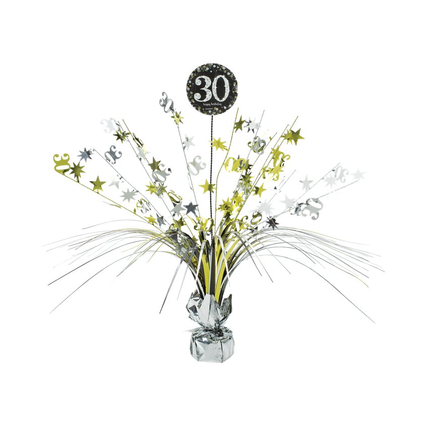 Sparkling Celebration 30th Foil Table Centrepiece - 33cm