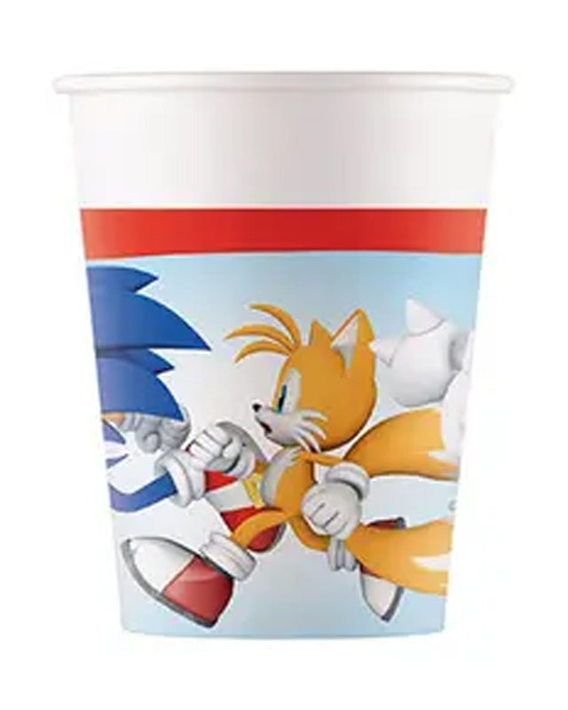 Sonic Speed Paper Party Cups - 200ml (8pk)
