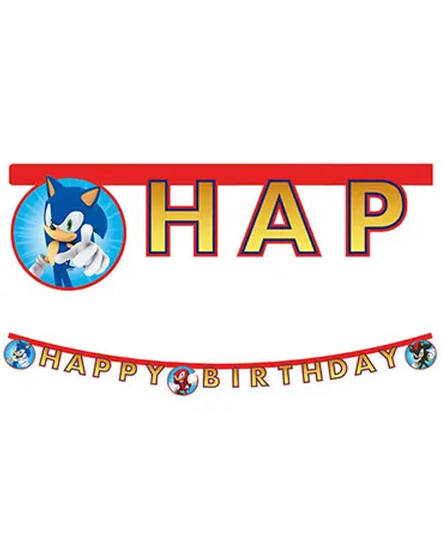 Sonic Speed 'Happy Birthday' Letter Banner