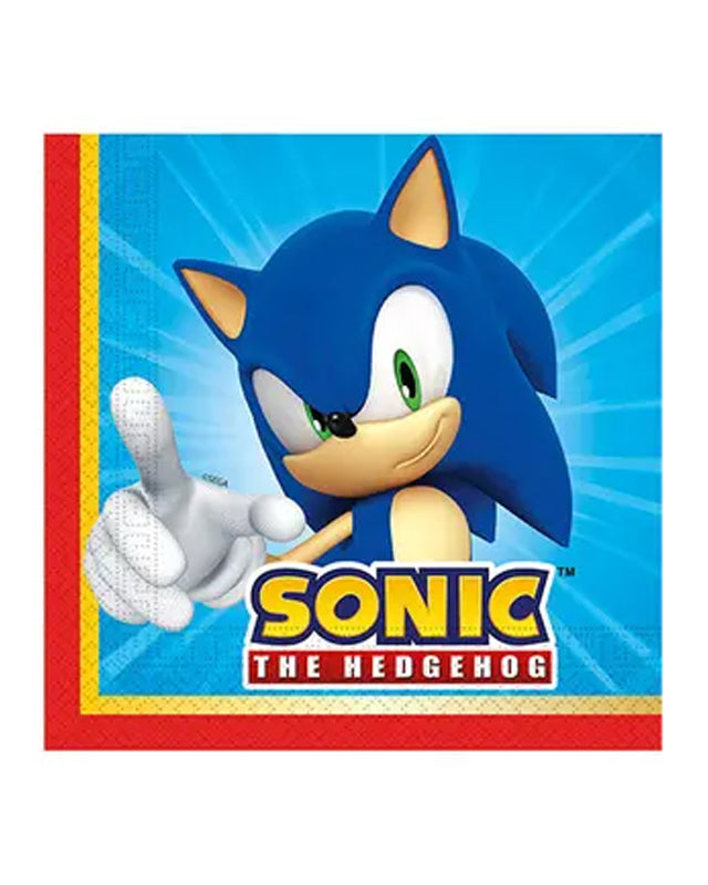 Sonic Speed Paper Napkins - 33cm (20pk)