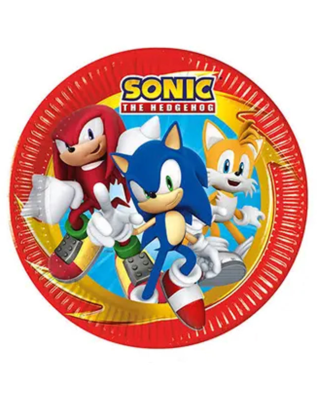 Sonic Speed Paper Party Plates - 23cm (8pk)