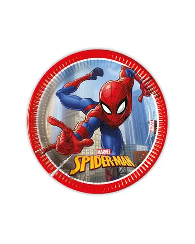 Spider-Man Crime Fighter Paper Plates - 20cm (8pk)