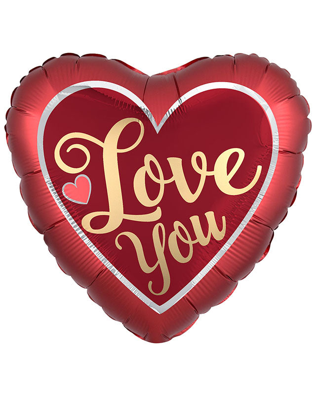 Love You Satin Balloon - 28" Foil