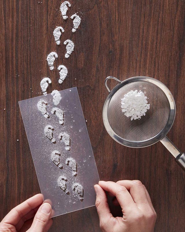 Festive Elf Foot Print Stencils