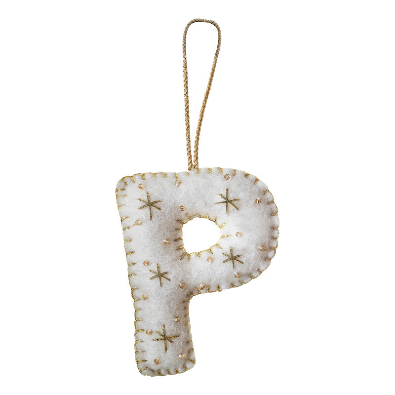 Tree Decorations - Monogram Letters - P
