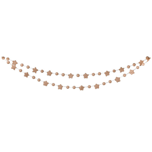 Felt Garland - Star and Bead Garland