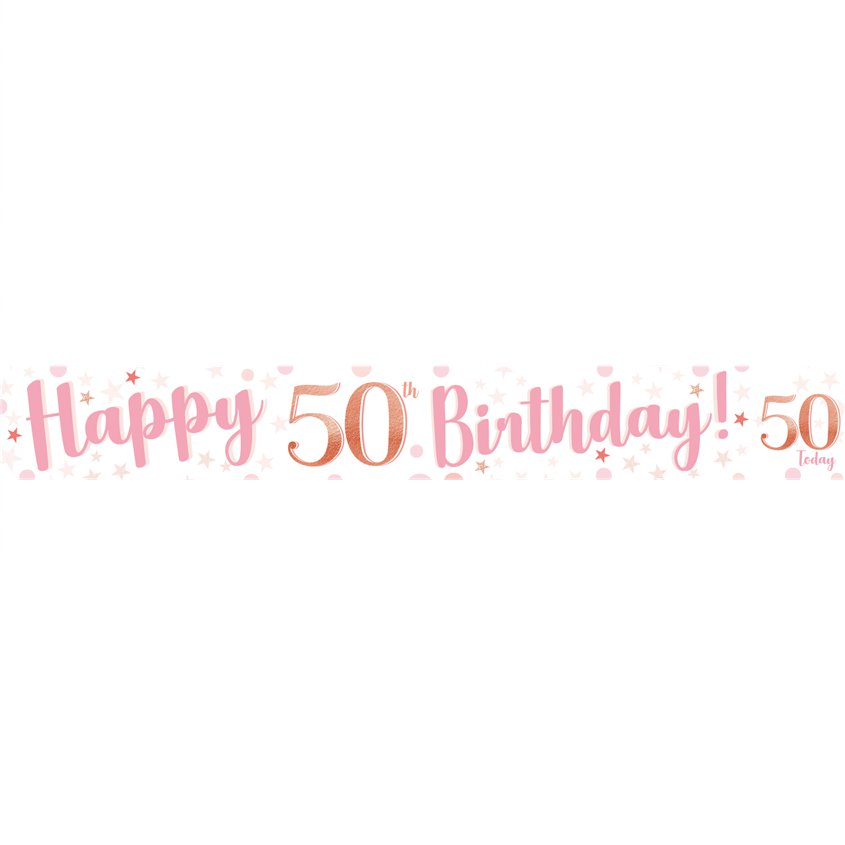 50th Birthday Glitz & Glamour Paper Banners (3pk)
