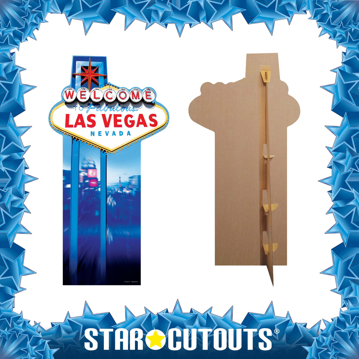 SC017 Vegas Sign Cardboard Cut Out Height 188cm – product image 3